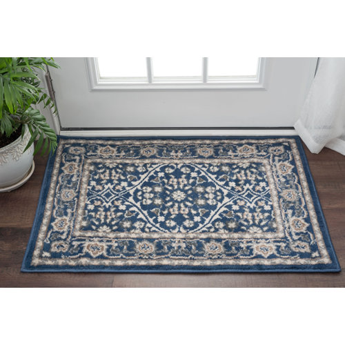 Charlton Home® Wealden Oriental Navy Blue Area Rug & Reviews Wayfair